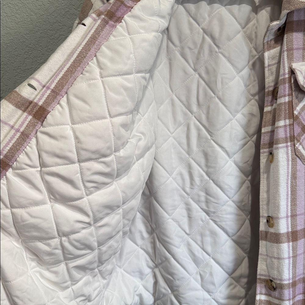AEROPOSTALE Chunky Cute Plaid Button Down Shacket - Picture 6 of 9